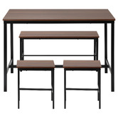 Living Fusion 4 Seater Alice Dining Table, Stool &amp; Bench Set