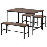 Living Fusion 4 Seater Alice Dining Table, Stool &amp; Bench Set
