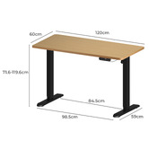 Living Fusion Sienna Single Motor Electric Sit &amp; Stand Desk