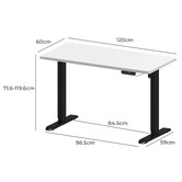 Living Fusion Sienna Single Motor Electric Sit &amp; Stand Desk