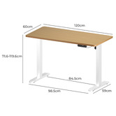 Living Fusion Sienna Single Motor Electric Sit &amp; Stand Desk
