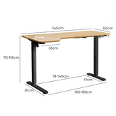 Living Fusion Fintorp Single Motor Electric Sit &amp; Stand Desk
