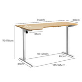Living Fusion Fintorp Single Motor Electric Sit &amp; Stand Desk