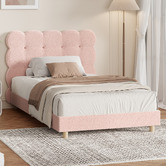 Living Fusion Pink Xandria Boucle Bed