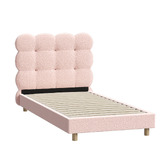 Living Fusion Pink Xandria Boucle Bed