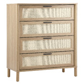 Living Fusion Elida Rattan 4 Drawer Chest