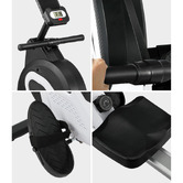 Living Fusion Black &amp; White Lesnar Magnetic Rowing Machine