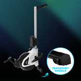 Living Fusion Black &amp; White Lesnar Magnetic Rowing Machine