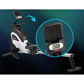 Living Fusion Black &amp; White Lesnar Magnetic Rowing Machine