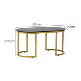 Living Fusion 2 Piece Sybil Nesting Coffee Table Set