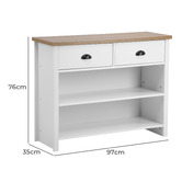 Living Fusion Iman 2 Drawer Console Table