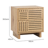 Living Fusion Trevin 2 Drawer Bedside Table