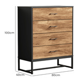 Living Fusion Xyla 4 Drawer Chest