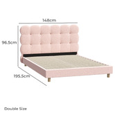 Living Fusion Pink Xandria Boucle Bed
