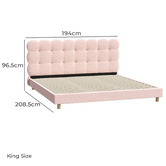 Living Fusion Pink Xandria Boucle Bed