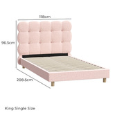 Living Fusion Pink Xandria Boucle Bed