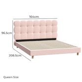 Living Fusion Pink Xandria Boucle Bed