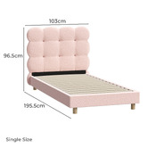 Living Fusion Pink Xandria Boucle Bed