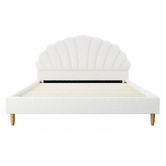 Living Fusion White Florin Boucle Bed