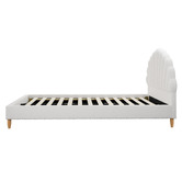 Living Fusion White Florin Boucle Bed