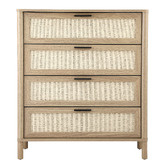 Living Fusion Elida Rattan 4 Drawer Chest