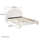 Living Fusion White Florin Boucle Bed