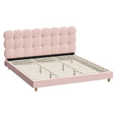Living Fusion Pink Xandria Boucle Bed