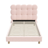 Living Fusion Pink Xandria Boucle Bed