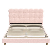 Living Fusion Pink Xandria Boucle Bed