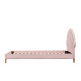 Living Fusion Pink Florin Single Velvet Kid's Bed Frame