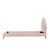 Living Fusion Pink Florin Velvet Bed