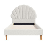 Living Fusion White Florin Boucle Bed