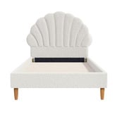 Living Fusion White Florin Single Boucle Kid's Bed Frame