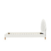 Living Fusion White Florin Double Boucle Bed