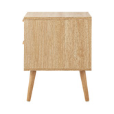 Living Fusion Holly Rattan 2 Drawer Bedside Table