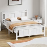Living Fusion Clara Pine Wood Bed Frame