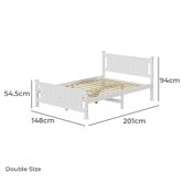 Living Fusion Clara Pine Wood Bed Frame