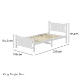 Living Fusion Clara Pine Wood Bed Frame