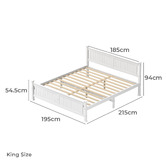 Living Fusion Clara Pine Wood Bed Frame