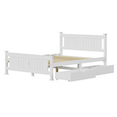 Living Fusion Clara Pine Wood Bed Frame with Storage
