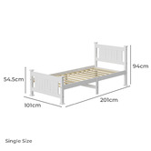 Living Fusion Clara Pine Wood Bed Frame