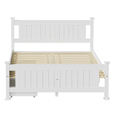 Living Fusion Clara Pine Wood Bed Frame with Storage