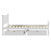 Living Fusion Clara Pine Wood Bed Frame with Storage