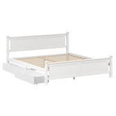 Living Fusion Clara Pine Wood Bed Frame with Storage