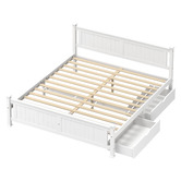 Living Fusion Clara Pine Wood Bed Frame with Storage