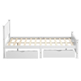 Living Fusion Clara Pine Wood Bed Frame with Storage