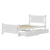 Living Fusion Clara Pine Wood Bed Frame with Storage