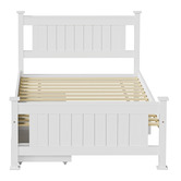 Living Fusion Clara Pine Wood Bed Frame with Storage