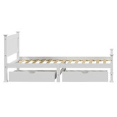 Living Fusion Clara Pine Wood Bed Frame with Storage