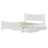 Living Fusion Clara Pine Wood Bed Frame with Storage